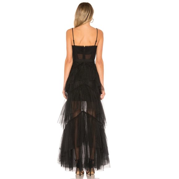 BCBGMAXAZRIA Corset Tulle Gown in black - Picture 3 of 5